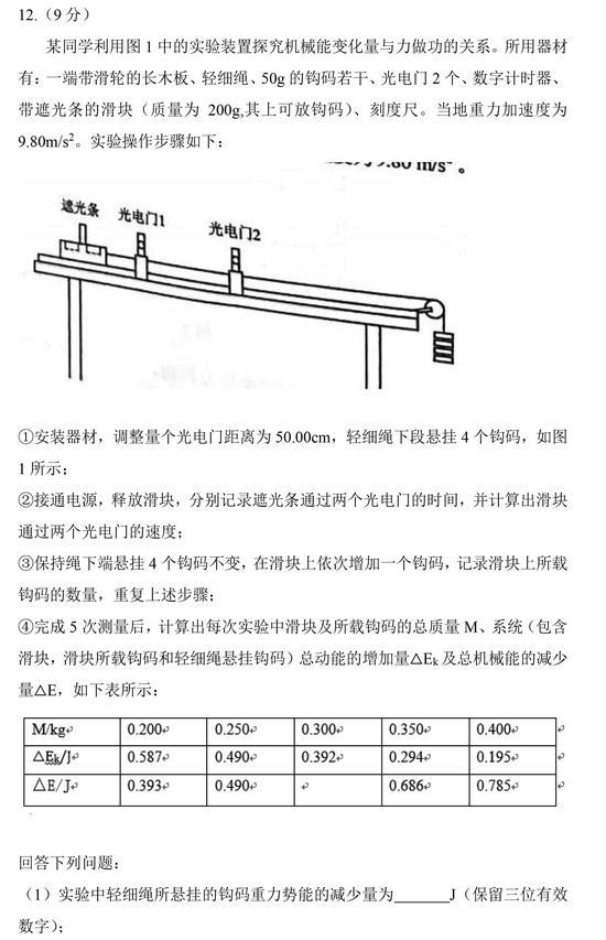 2021年高考物理真题(新高考河北卷)