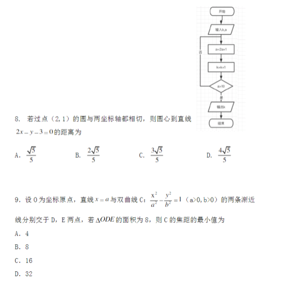 2020年陕西高考文科数学试题 【word真题试卷】