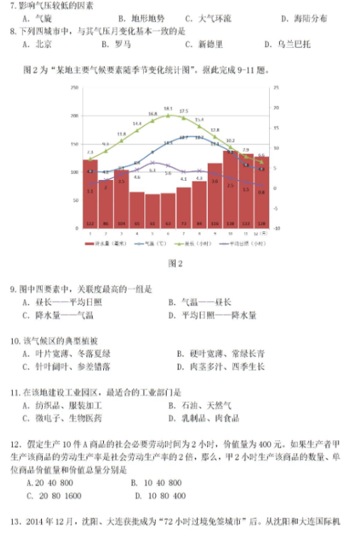 2020年全国高考文科综合押题密卷