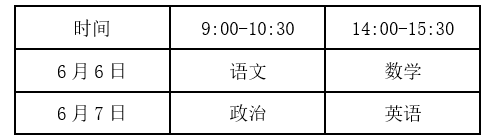 2020年海南全国普通高等学校运动训练、武术与民族传统体育专业单独招生考试文化统一考试公告