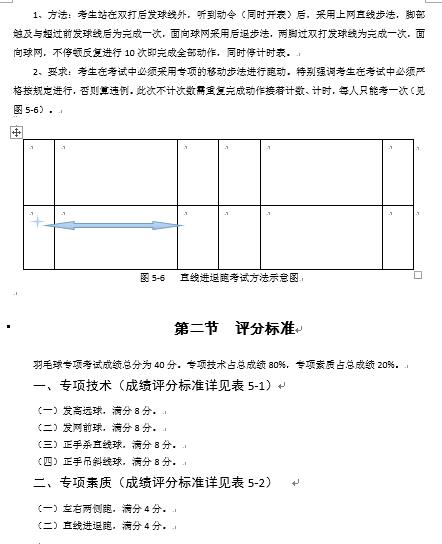 广西2020年普通高校招生体育专业体育专项考试项目与考评标准10